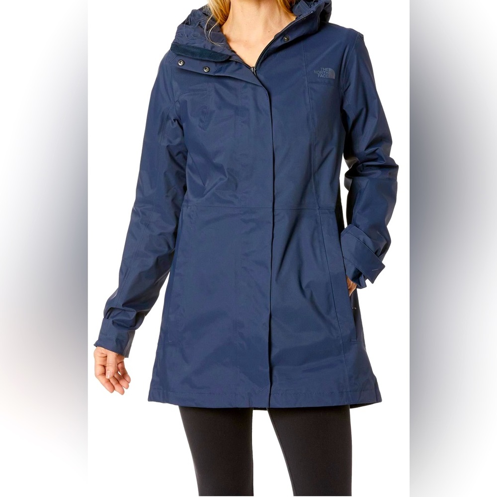 The North Face City Midi Trench Raincoat, Navy